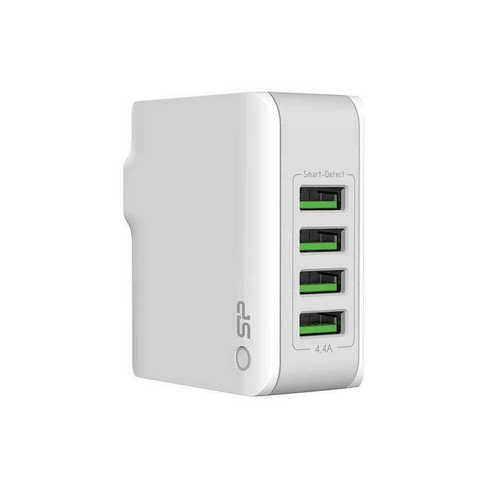 Multiladestasjon USB 4 uttak, passer til 120 land