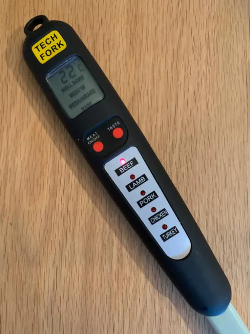 Hovedbilde Stekegaffel med termometer