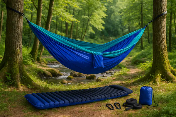 Hovedbilde Blå hengekøye til camping