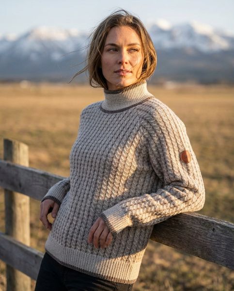 Hovedbilde Jølster ullgenser i valnøtt  / antikkhvit - Unisex