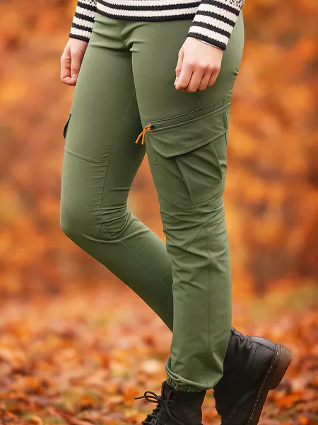 Hovedbilde Sandviken turbukse i softshell til dame  grønn - Breheim