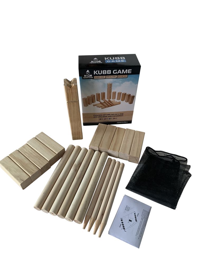 Kubb spill med bæreveske