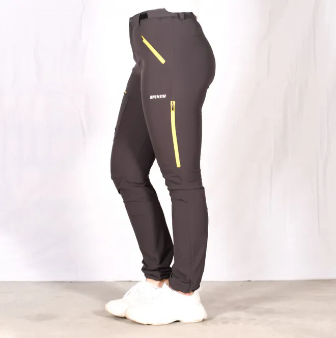 Hovedbilde Storronden Turbukse Dame Charcoal Yellow Zip