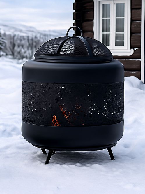 Hovedbilde Bålpanne med gnistfanger fra Chic Antique