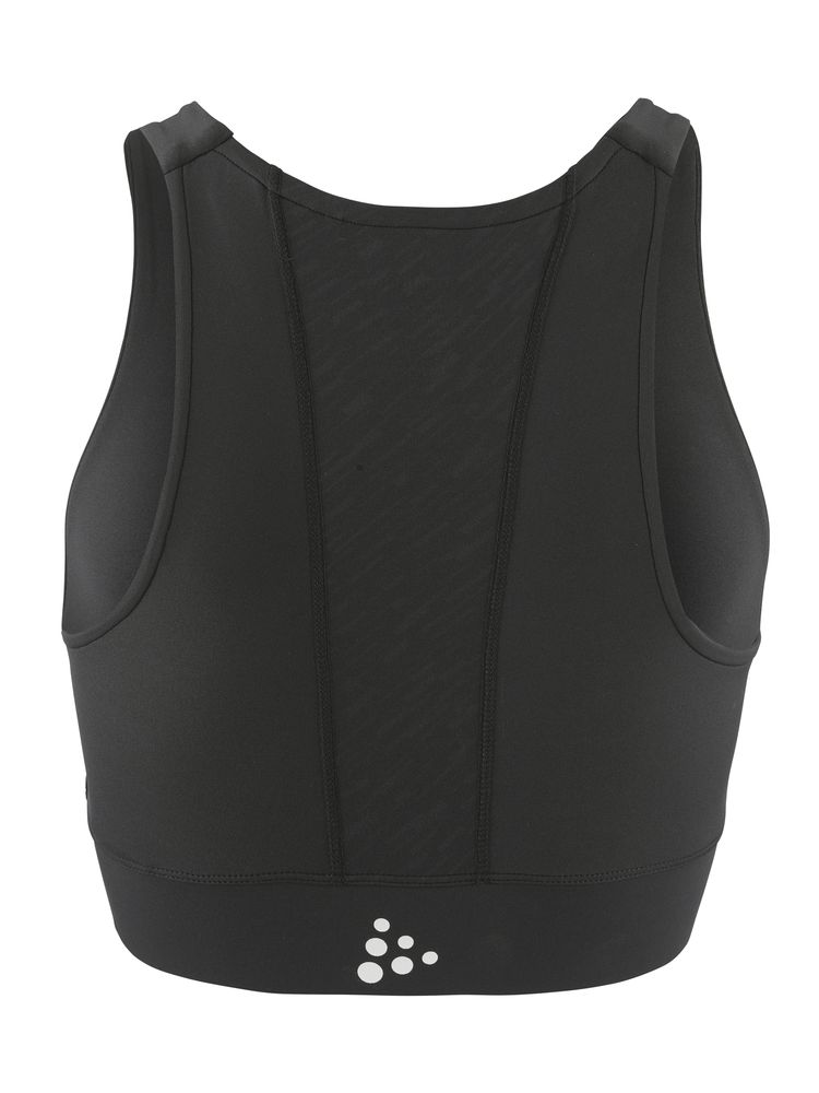 Sort treningstopp fra Craft - Rush 2.0 Crop Top