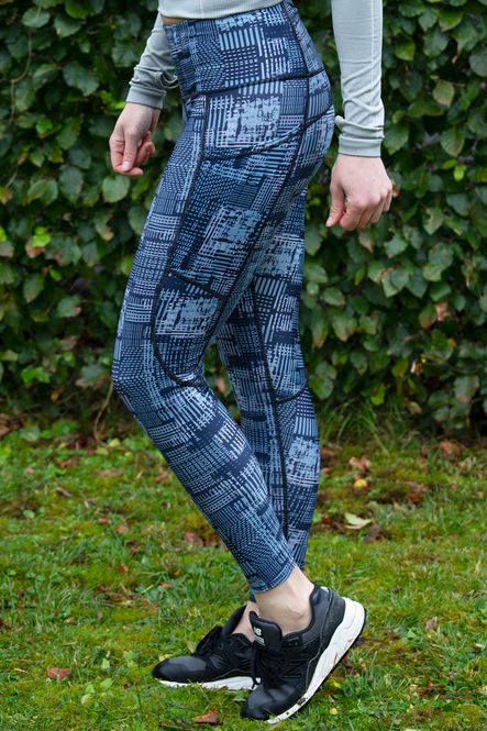 Hovedbilde Tights High Pulse til dame mønstret marine