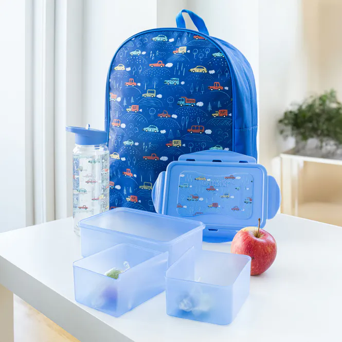 Hovedbilde Tur- og Skolesekk til Barn, med Matboks og Drikkeflaske