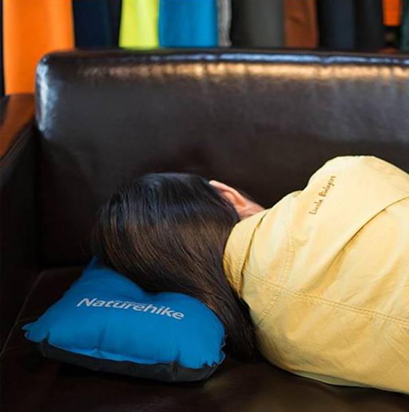 Hovedbilde Automatisk Oppblåsbar Pute Rektangulær Blå