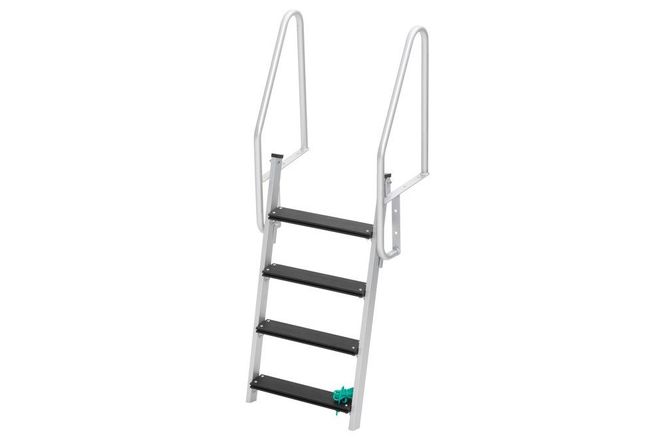 Hovedbilde Badetrapp - Bryggestige Foldbar Med 4 Trinn - Aluminium